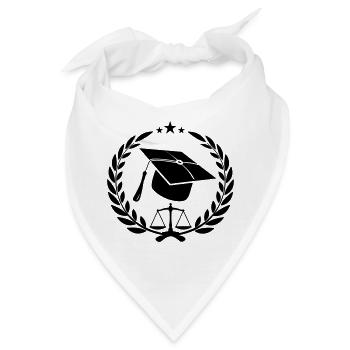 Erfolgreiches Kappenlogo in Lorbeerkranz - Bandana - Weiß - Vorne