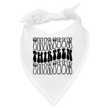 Dreizehn 13. Geburtstag Jungen Mädchen 13 Jahre alt - Bandana - Weiß - Vorne