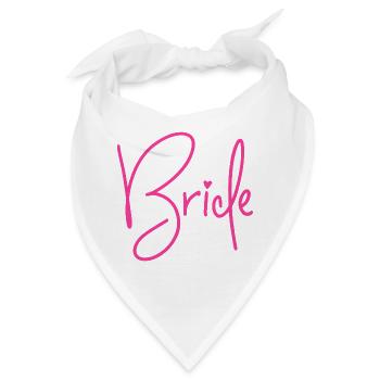 Bride - Braut  - Bandana - Weiß - Vorne