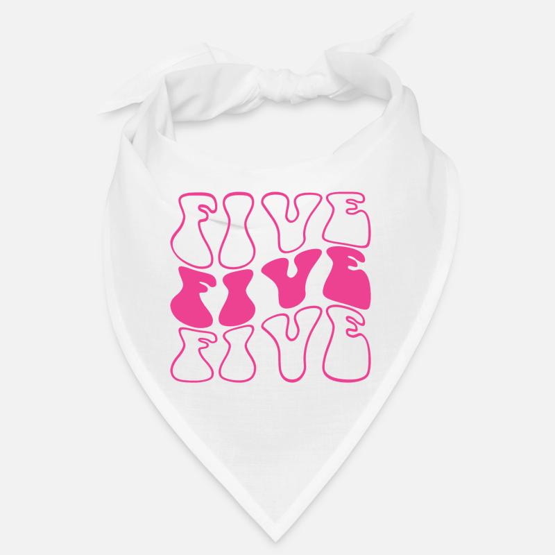 Cinq 5e anniversaire pour les filles de 5 ans Bandana