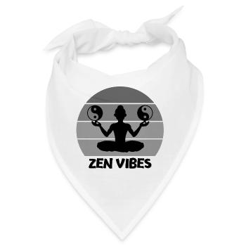 Zen-Vibes, Zen-Vibe, Meditation - Bandana - Weiß - Vorne