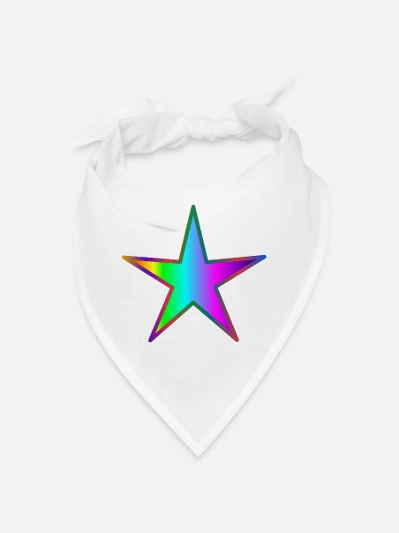 STERN. STERNE. STERN. FEST. JAHRESTAG. WEIHNACHTEN - Bandana - Weiß