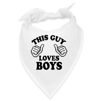 This guy loves boys - Bandana - Weiß - Vorne
