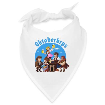 Oktoberbrps Volksfest Retro Gaming Festzelt Party - Bandana - Weiß - Vorne