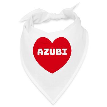 Herz Azubi rot - Bandana - Weiß - Vorne