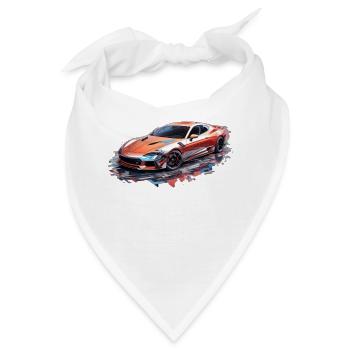 Sportauto mit bunten Farben - Bandana - Weiß - Vorne