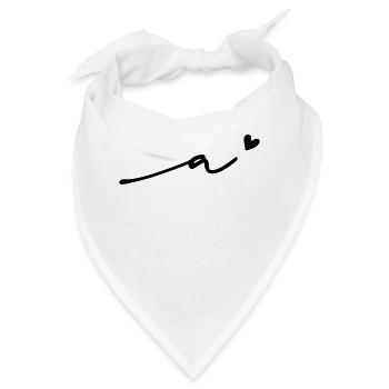 Buchstabe a Schreibschrift - Bandana - Weiß - Vorne