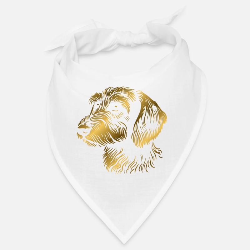 Wire-haired dachshund wire-haired dachshund drawing head gold Bandana