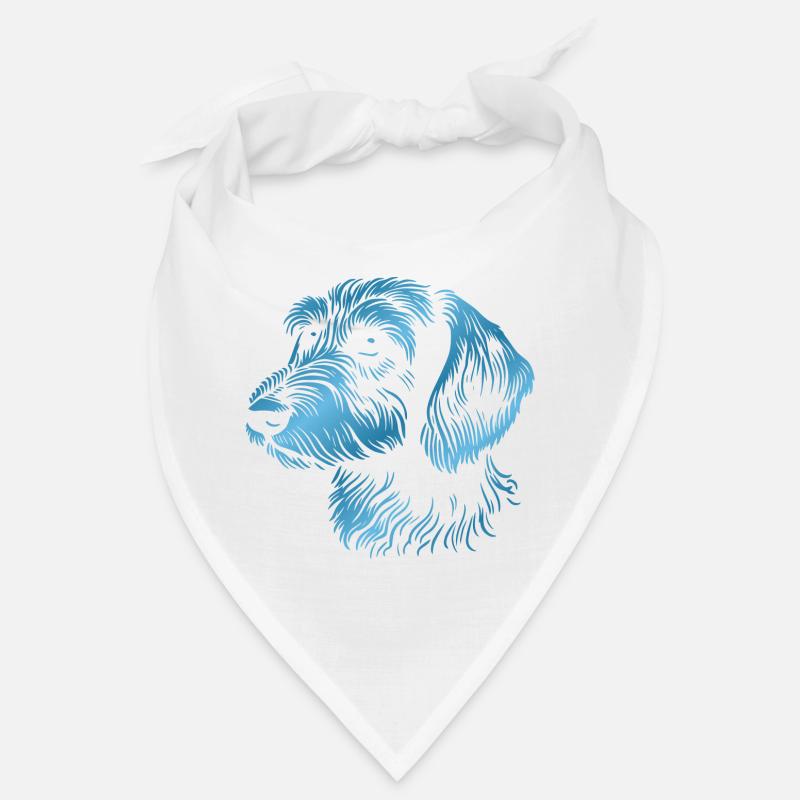 Wire-haired dachshund wire-haired dachshund drawing head blue Bandana