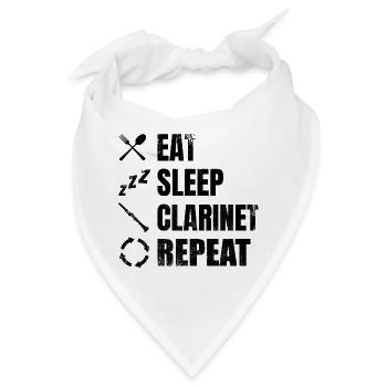 Klarinettist Tägliche Routine - Bandana - Weiß - Vorne