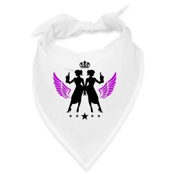 Betrunken Silhouette Feiern Party Girl - Bandana - Weiß - Vorne