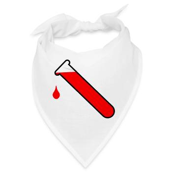 Logo für Bluttests - Bandana - Weiß - Vorne