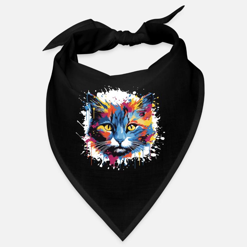 Cat Pop Art Head Bandana