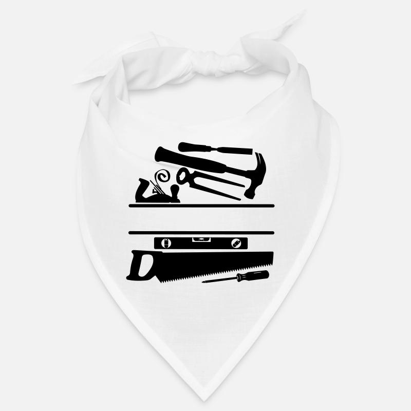 Bannière d’outil de charpentier - Bandana - blanc