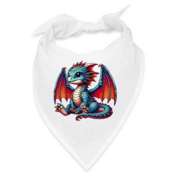 Drache - Bandana - Weiß - Vorne