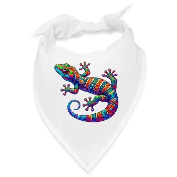 Gecko - Bandana - Weiß - Vorne