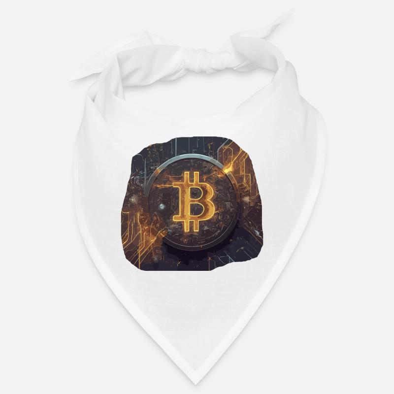 Futuristic Bitcoin aesthetics with neon effects Bandana