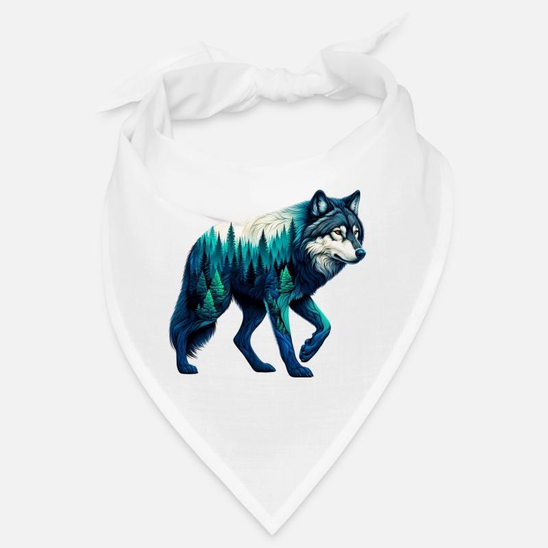Wolf - Bandana - Weiß