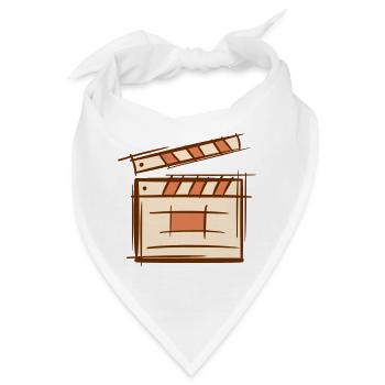 Filmklappe. Regisseur. Filmproduzent. Filmemacher. - Bandana - Weiß - Vorne