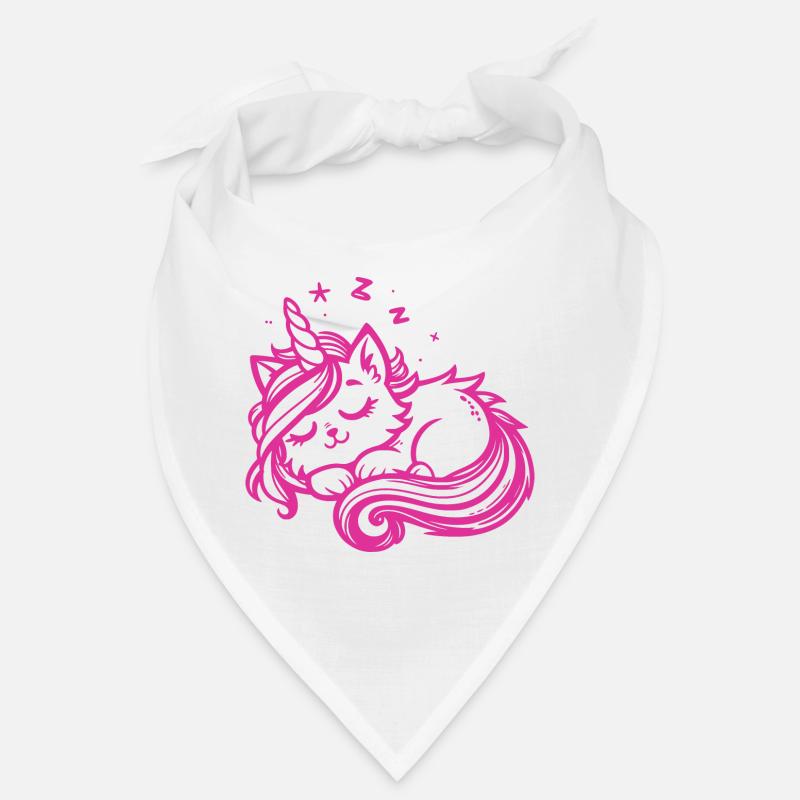 Schlafende Einhornkatze (pink) Bandana