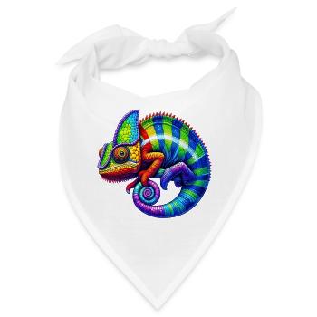 Chamäleon - Bandana - Weiß - Vorne