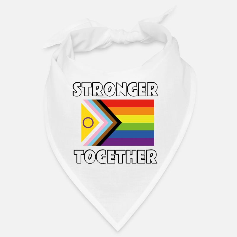 Drapeau de la fierté queer inclusif Plus forts ensemble Bandana