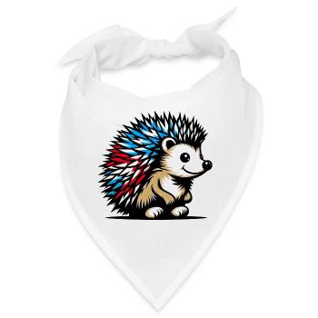 Igel - Bandana - Weiß - Vorne
