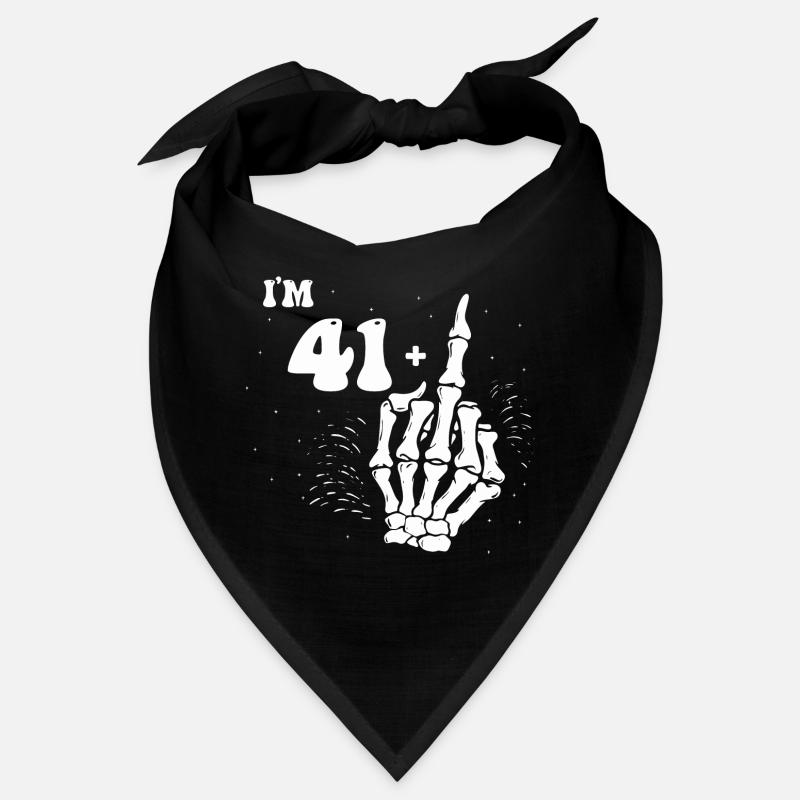 Ich bin 41 plus Mittelfinger - 42. Geburtstag Bandana