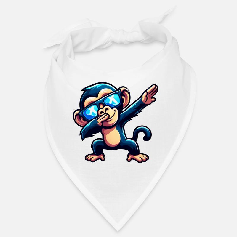 Chimpanzee Dab Cool Sunglasses Rainbow Bandana