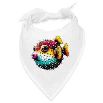 Kugelfisch - Bandana - Weiß - Vorne