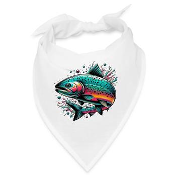 Lachs - Bandana - Weiß - Vorne