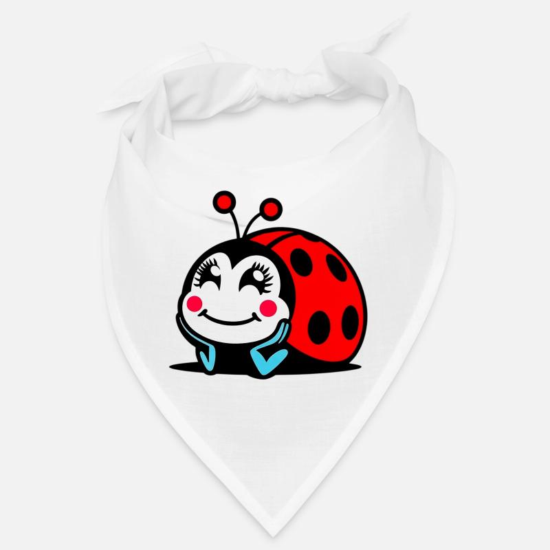 Marienkäfer - Bandana - Weiß