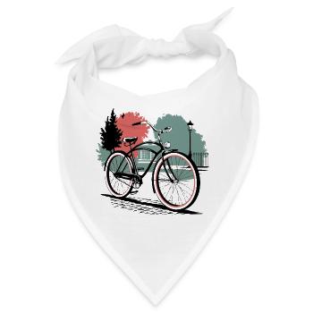 Vintage Fahrrad Gelassenheit - Bandana - Weiß - Vorne