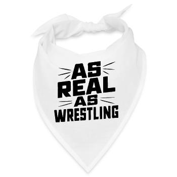 As Real as Wrestling - Bandana - Weiß - Vorne