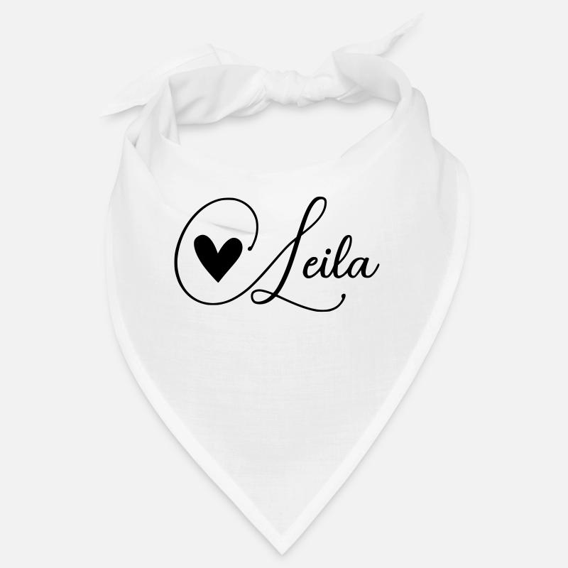 Leila Name mit Herz Bandana