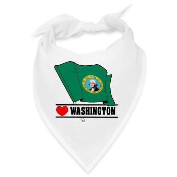Flagge Washington Herz WASHINGTON - Bandana - Weiß - Vorne