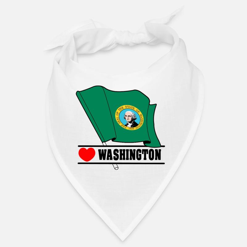 Flagge Washington Herz WASHINGTON Bandana
