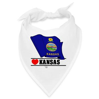 Hinweis Kansas Herz KANSAS - Bandana - Weiß - Vorne