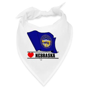Hinweis Nebraska Herz NEBRASKA - Bandana - Weiß - Vorne