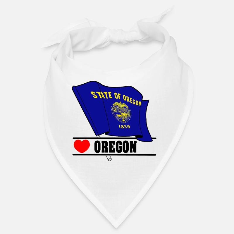 Flag Oregon heart OREGON Bandana