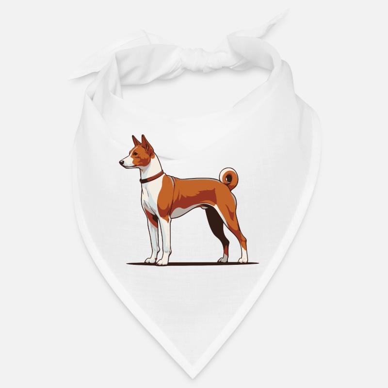 Basenji - Bandana - Weiß