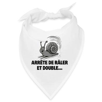 Führerschein, Schnecke, Geschwindigkeit - Bandana - Weiß - Vorne