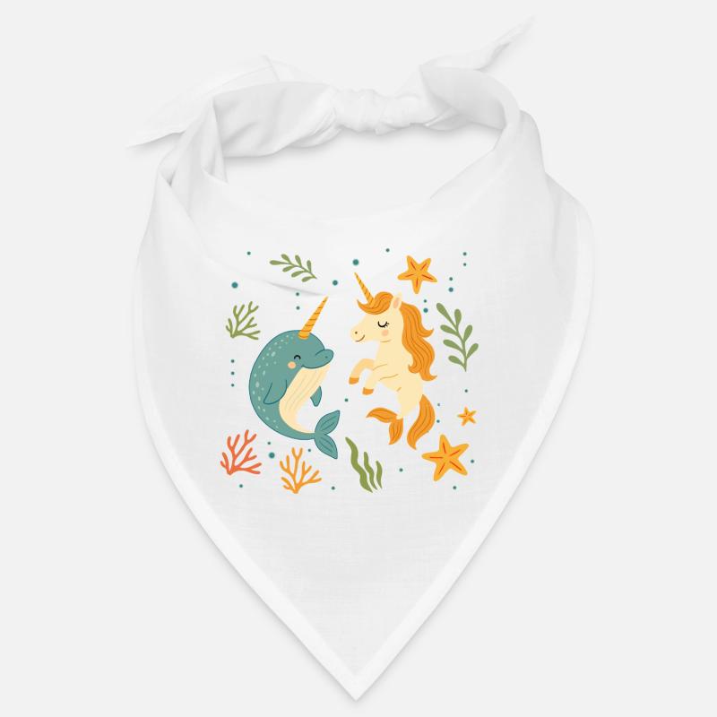 Mignonne licorne de mer et un narval joyeux Bandana
