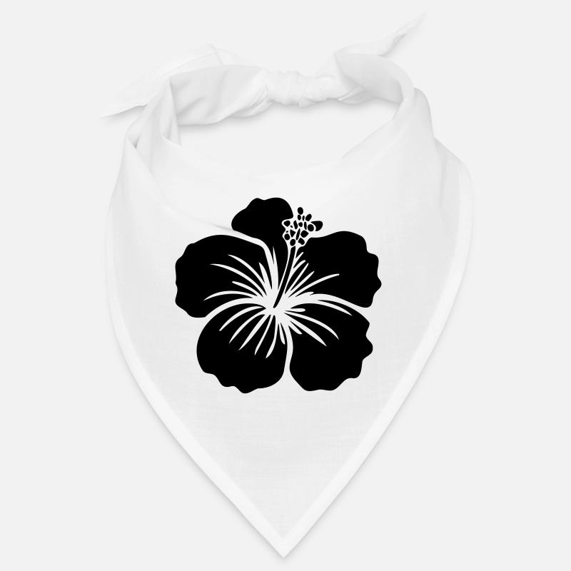Hibiskus Blume – SVG Schwarz oder Weiß Icon Symbol Bandana