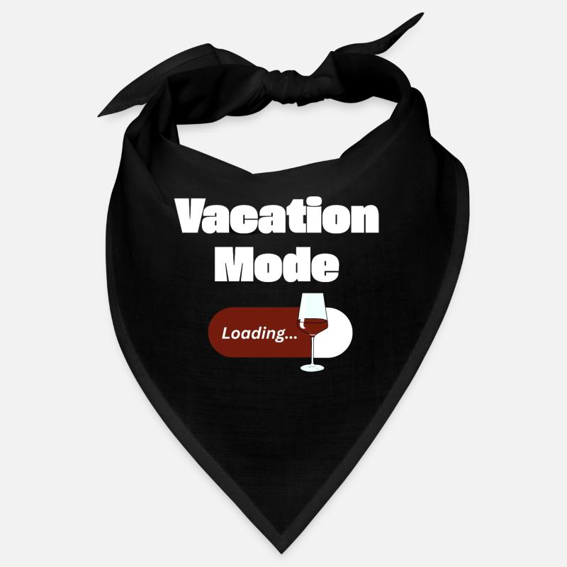 Vacation Mode On – Wein mit Ladebalken (hell) Bandana