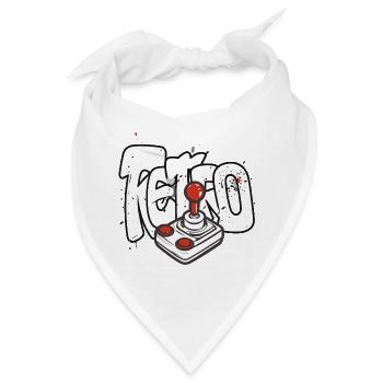 Retrobomber Joystick Design - Bandana - Weiß - Vorne