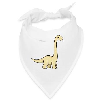 Brachiosaurus Dinosaurier - Bandana - Weiß - Vorne
