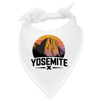 Yosemite X Modernes Outdoor-Logo - Bandana - Weiß - Vorne