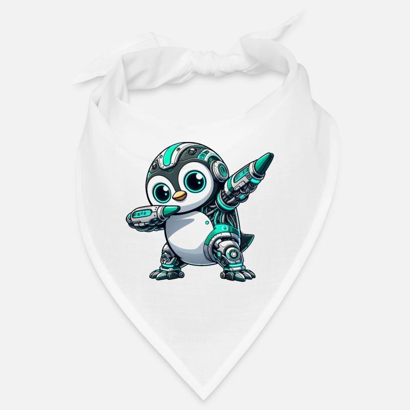 Astronaute pingouin cool avec cyborg dabbing Bandana