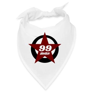 Stern mit 99 - Bandana - Weiß - Vorne